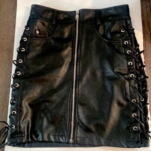 Black Leather Skirt